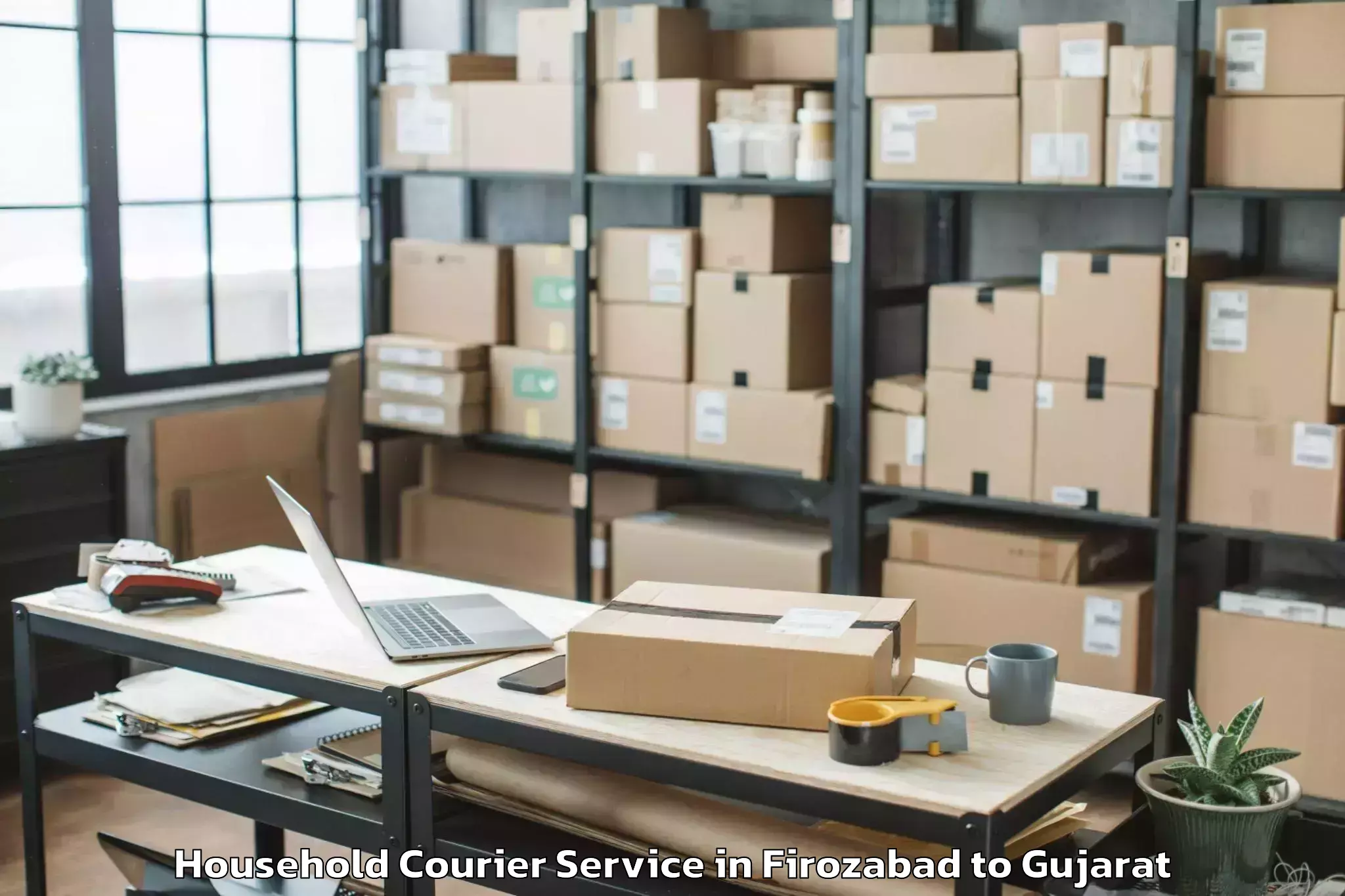 Trusted Firozabad to Vanthali Household Courier